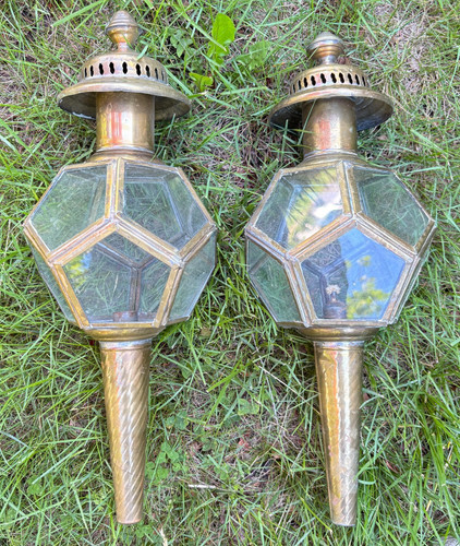 Pair vintage sconce coach - pair,